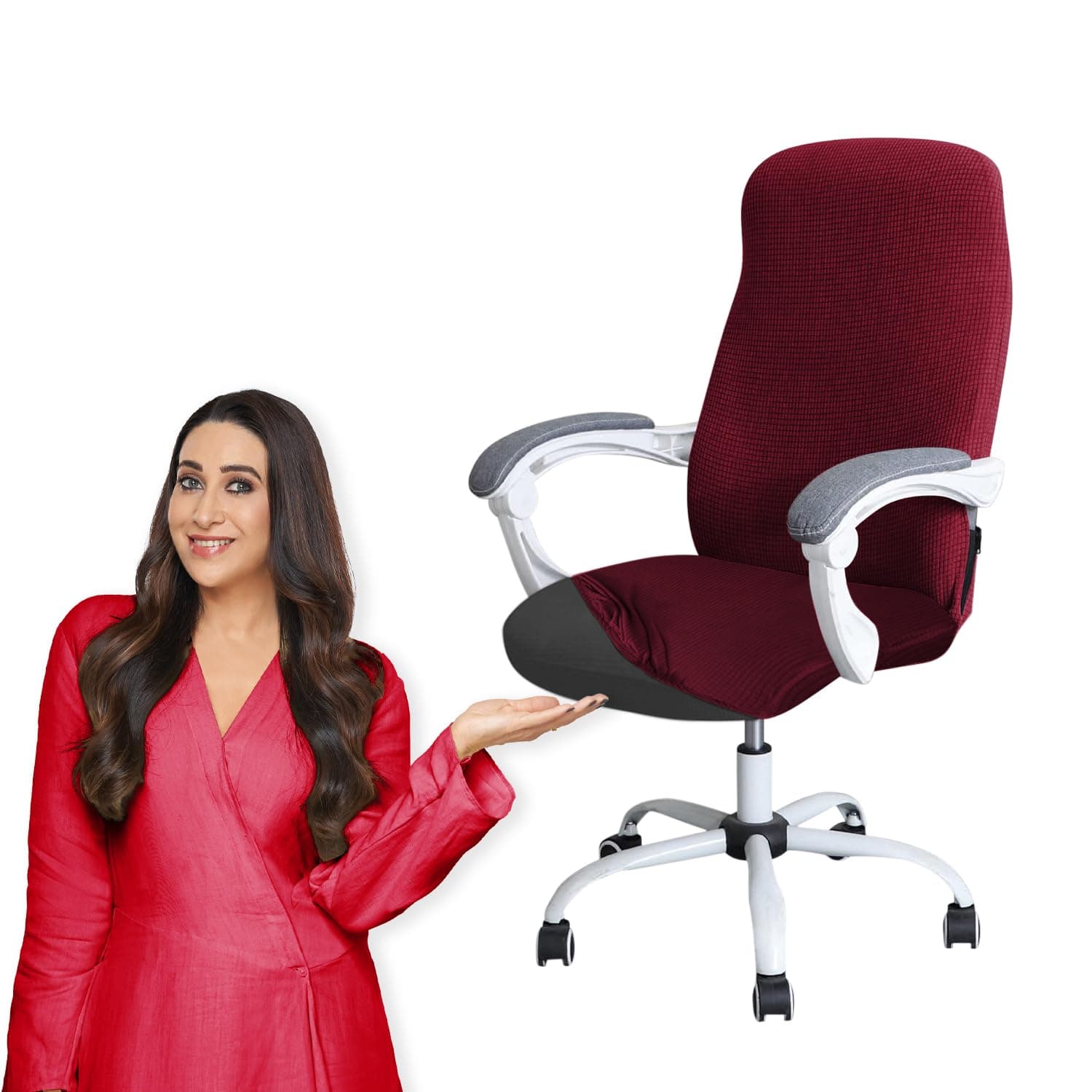 HOKIPO Water Repellent Office Chair Cover for Mid-Back Desk Chair, 210 GSM at ₹594 (54% Off) – Amazon