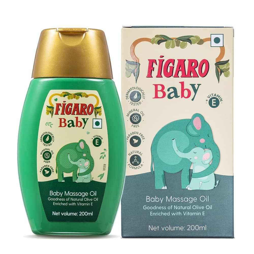 Figaro Baby Massage Oil With Goodness Of Natural Olive Oil Enriched With Vitamin E, Dermatologically Tested, 200 Ml at ₹232 (38% Off) – Amazon