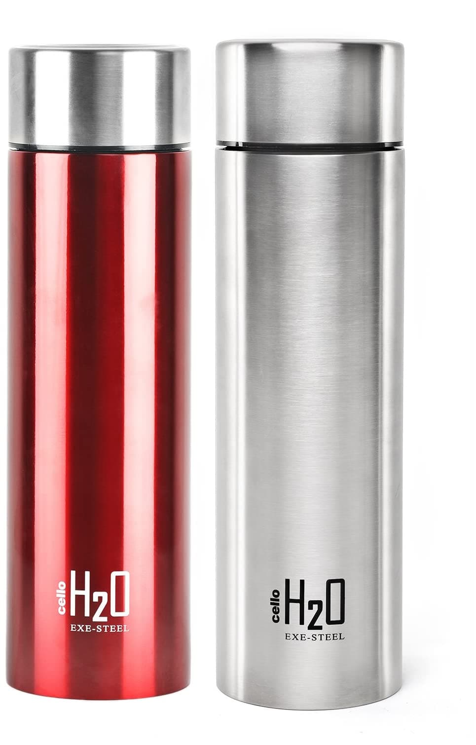 Cello H2O Stainless Steel Thermos Water Bottle, 1 Litre, Vacuum Insulated