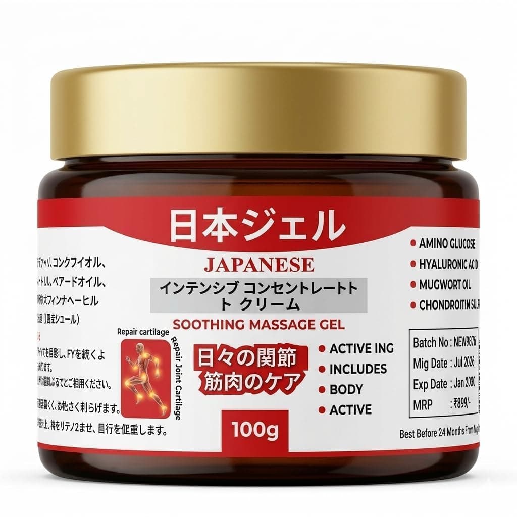 Japanese BAM Joint Pain Relief Gel 100g with Glucosamine & Menthol