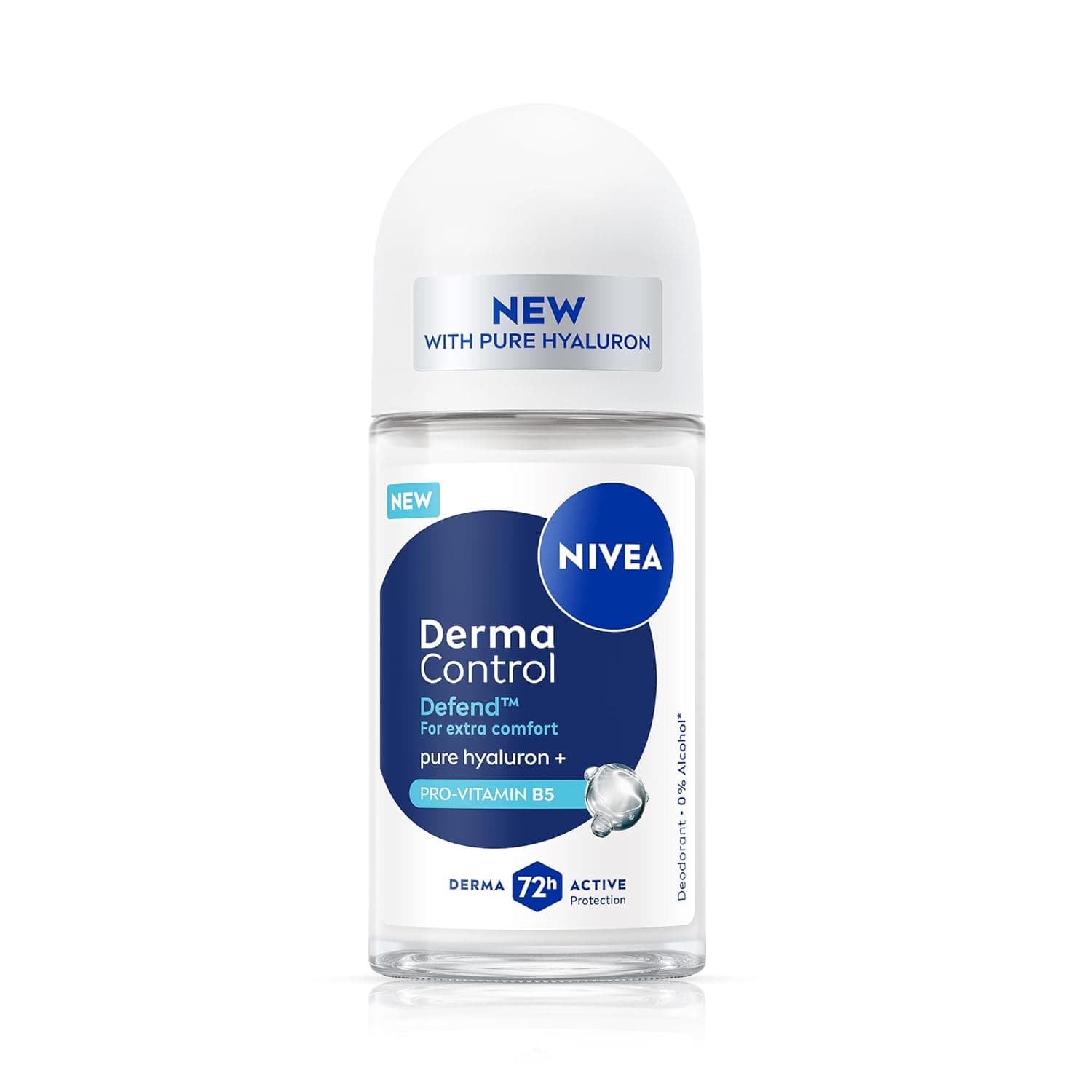 NIVEA Derma Control Defend Underarm Deo Roll-On for Women | Defends Against Irritation | 72H Derma Active Protection | With Pure Hyaluronic Acid & Pro-Vitamin B5 | 0% Alcohol | 50 ml at ₹149 (40% Off) – Amazon