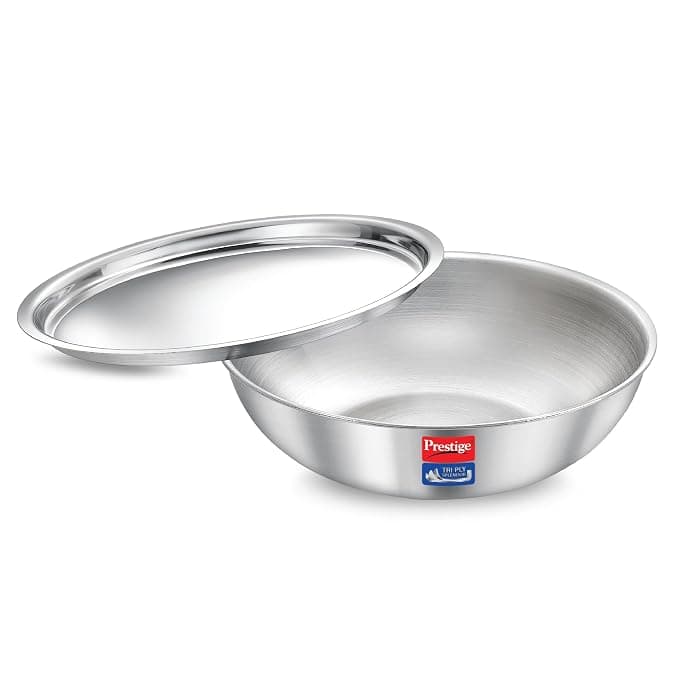 Prestige Splendid 18cm/1.2L Tri-Ply Stainless Steel Tasla at ₹862 (53% Off) – Amazon