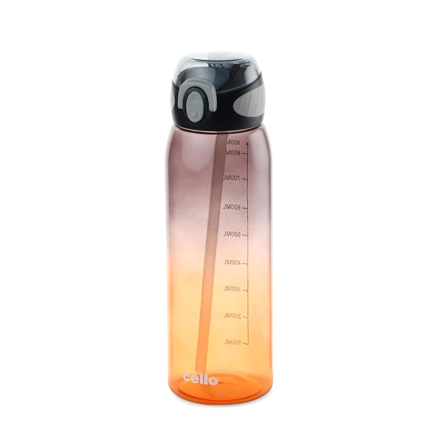 CELLO Inspire Large Sipper Water Bottle, 900ml Black | Food Grade, Leakproof, Easy to Carry | Gym Straw Water Bottle For Fitness, Office, School, Sports, Picnic, Travel & Outdoor Hydration at ₹329 (45% Off) – Amazon