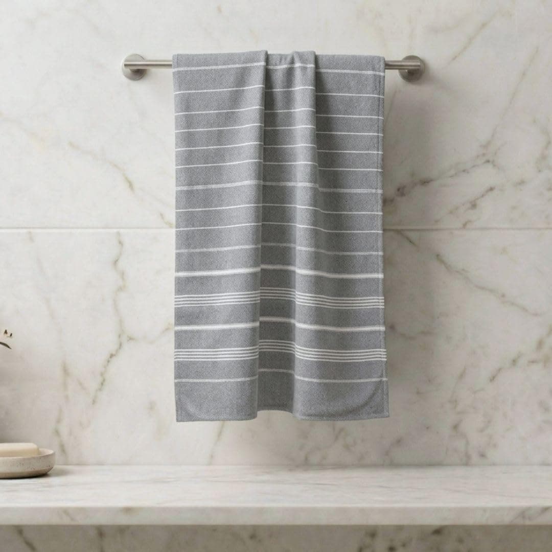 Athom Living Premium Cotton XL Bath Towel 90x180cm (Grey)