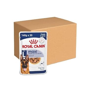 Royal Canin Maxi Adult Dog Wet Food, Supports Digestive Health & Optimal Health, Pack of 30, 140 Grams at ₹1610 (67% Off) – Amazon