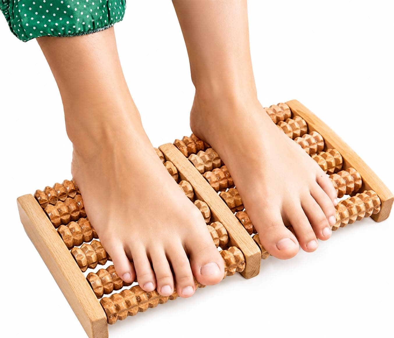 NAMRA Wooden Dual Foot Massager Roller at ₹282 (65% Off)