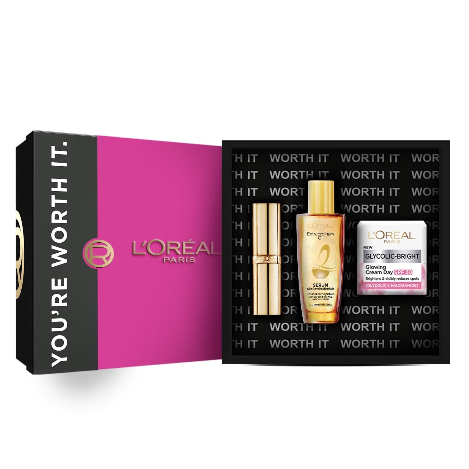 L'Oréal Paris Worth It Festive Favourites Gift Set of 3