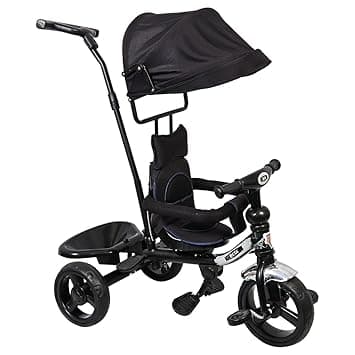 BeyBee| Beta Secure Baby Tricycle for Kids with Sun Canopy & Parents Handle and Also with a Storage Basket Back Side | Color Wheels for Boys at ₹2290 – Amazon