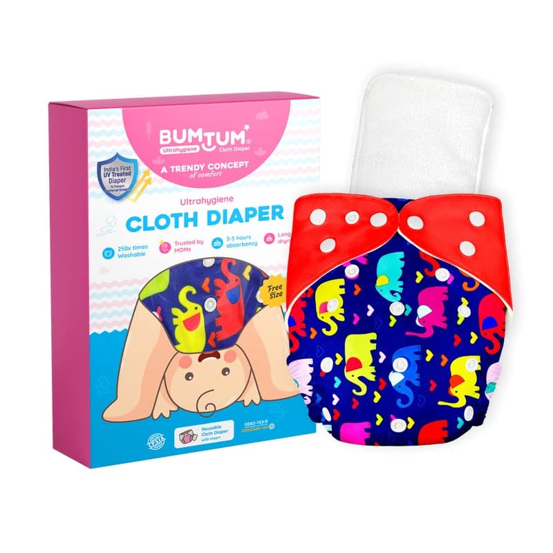 Bumtum Baby Diaper, Freesize 0-3 Yrs at ₹245 (65% Off)