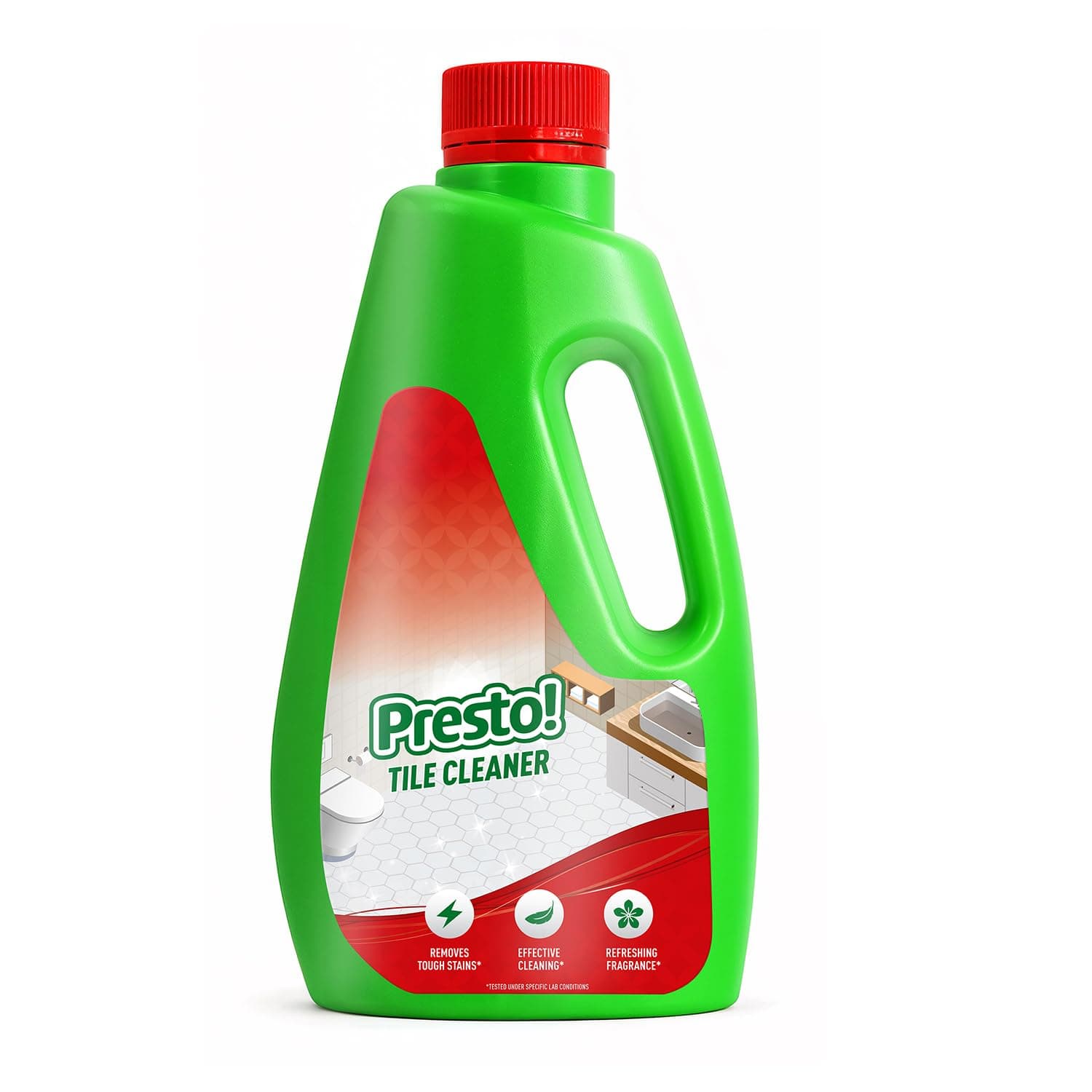 Amazon Brand - Presto! Tile Cleaner | 1 Litre | Pack of 1 | Removes Grease, Dirt & Tough Stains at ₹169 (43% Off) – Amazon