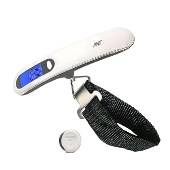 ANT Digital Luggage Scale 50kg – Portable High-Precision Travel Weight Scale with Backlit LCD, Strap Hook, Tare & Unit Switch – Ideal for Fl at ₹239 – Amazon
