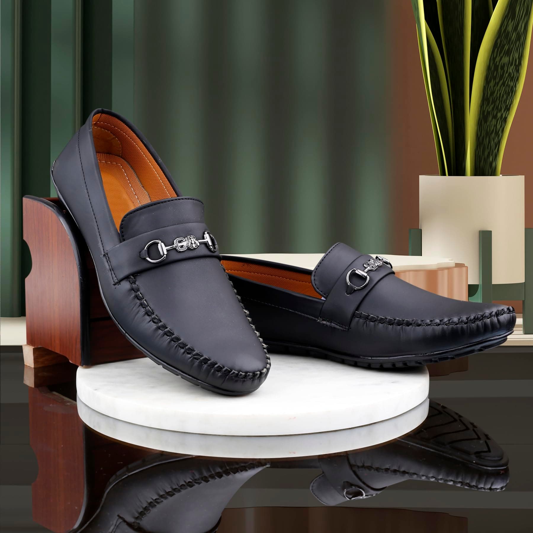 WUGATTI Men Pure Leather Slip-On Shoes
