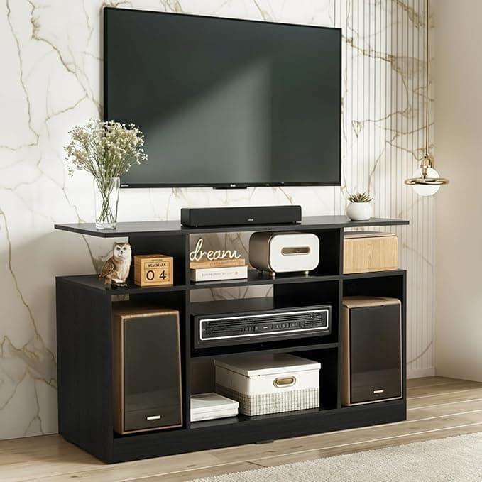 ABOUT SPACE Wooden TV Stand (32-50 inch) at ₹3,999 (71% Off) – Amazon