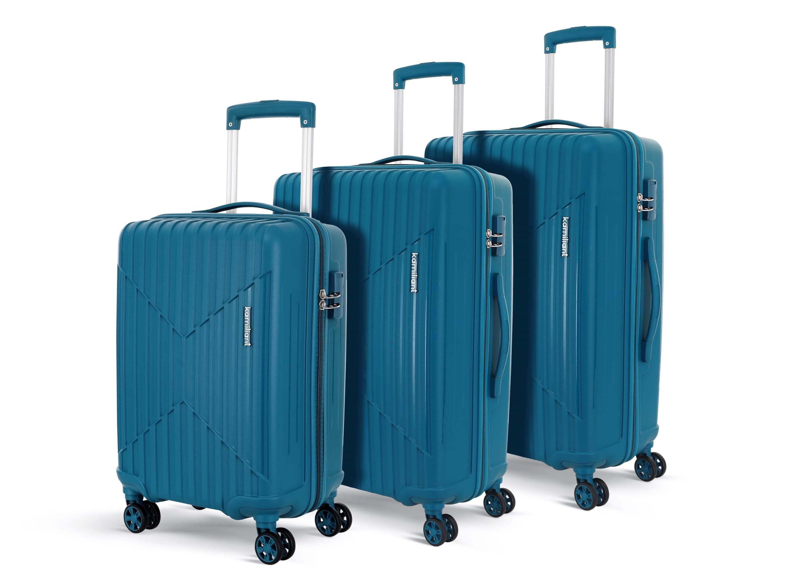 Kamiliant by American Tourister Savvy Hardside Trolley Bag Set of 3 (55/70/80 cm, Deep Ocean)