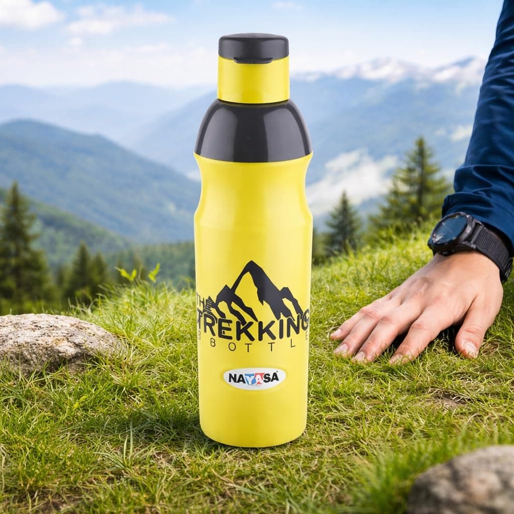 Nayasa Trekking 700ml Water Bottle | BPA-Free Insulated Plastic Inner | Leak-Proof Twist Cap | For Office, School, Gym, Travel, and Outdoor Use | Green at ₹179 (44% Off) – Amazon