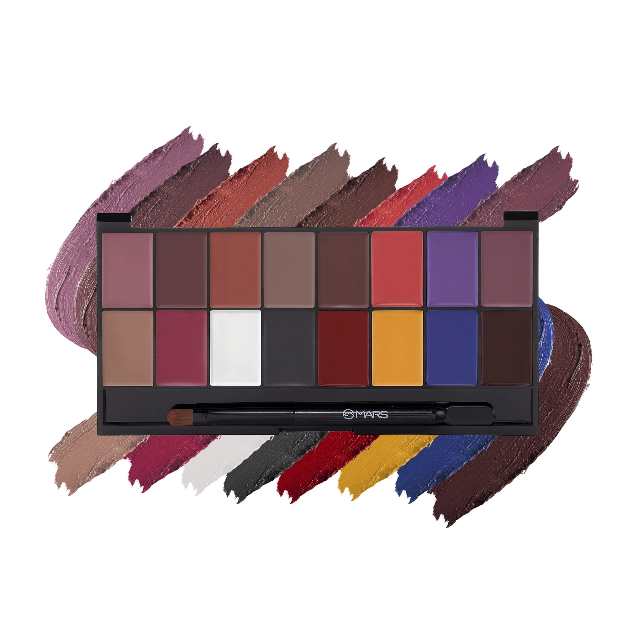 MARS Infinity Lip Palette, 16 Colors, Demi Matte