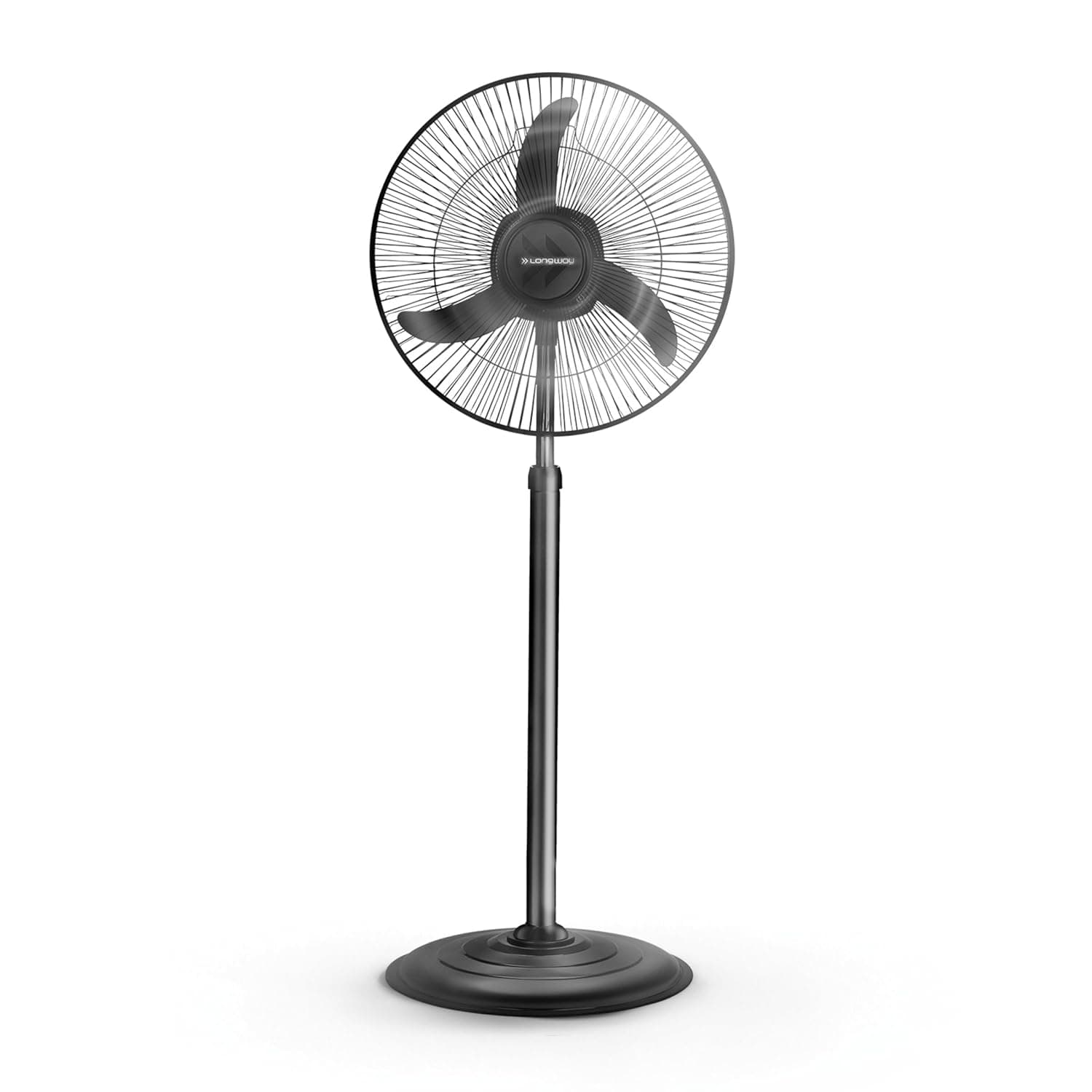LONGWAY Speedy P1 16-inch 3-Blade Anti-Dust Pedestal Fan (Black) at ₹1799 (45% Off) – Amazon