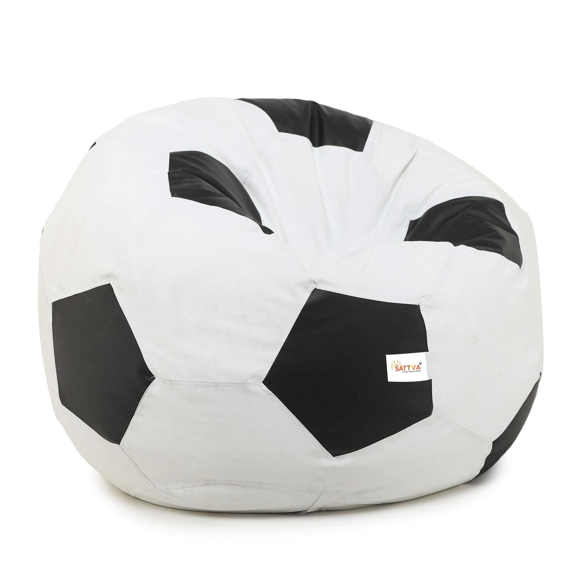 SATTVA XXXL Football Bean Bag, Pre-Filled with Beans, Faux Leather, For Adults and Kids