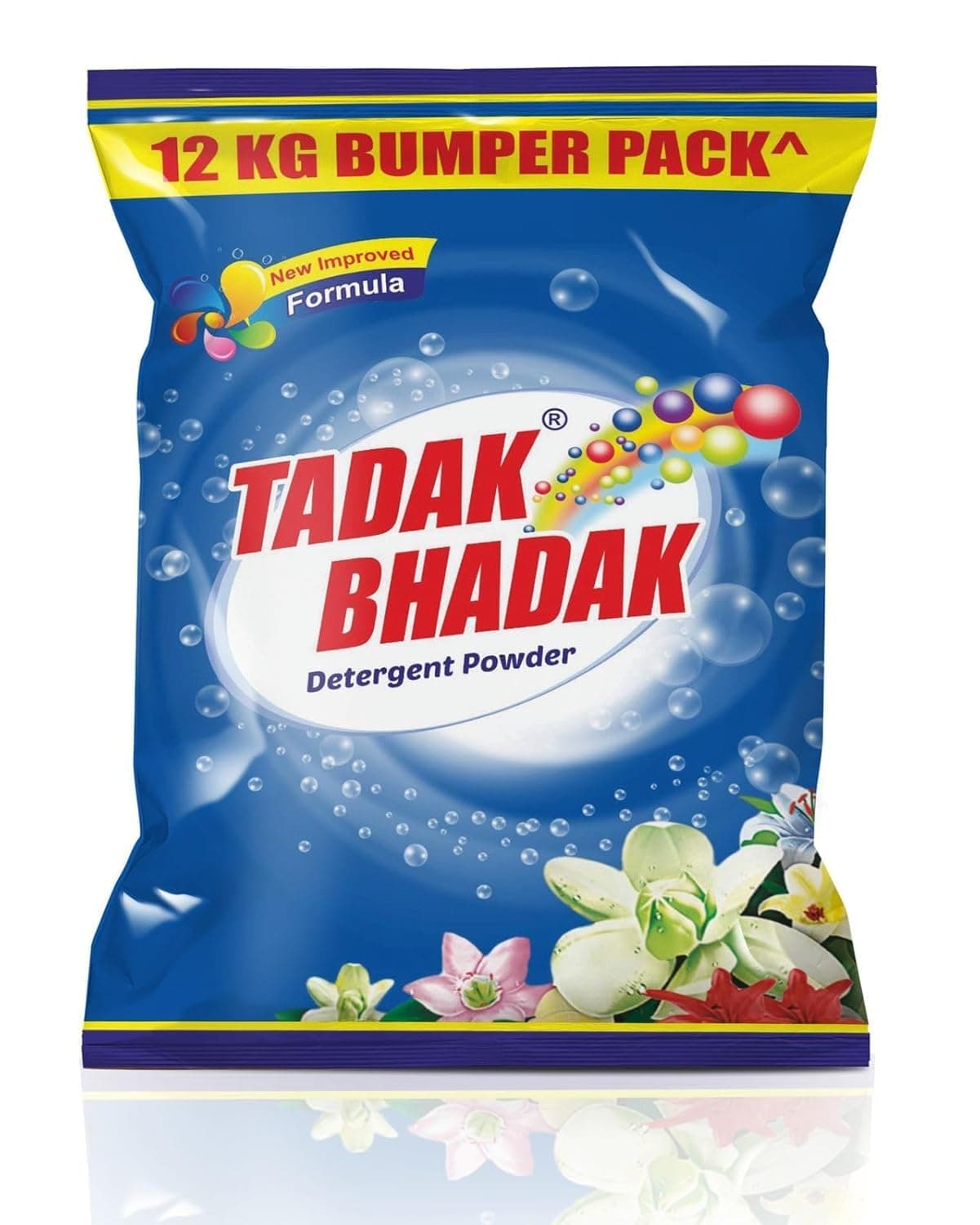 Tadak Bhadak Detergent Powder, 12 kg Bumper Pack - All in One Formula at ₹480 (36% Off) – Amazon
