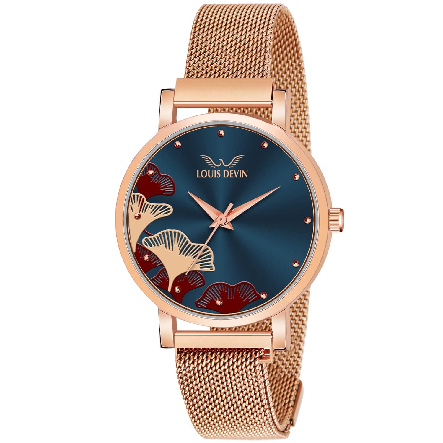Loot : Rose Gold Plated Mesh Chain Analog Wrist Watch for Women at 331. โ Amazon