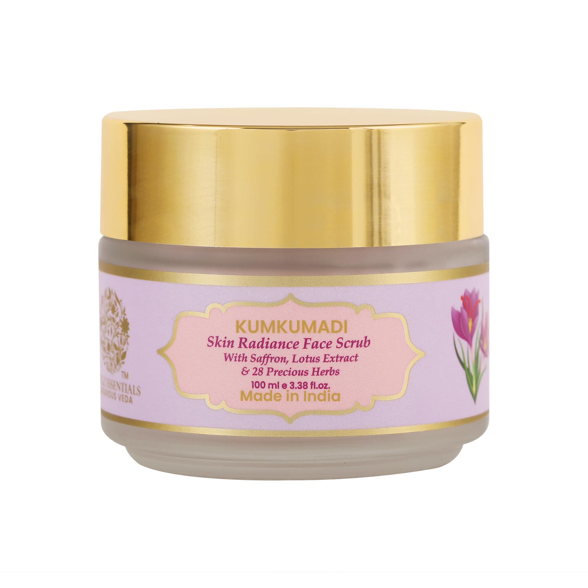 RYLLZ ESSENTIALS Kumkumadi Face Scrub | With Saffron, Niacinamide, Walnut Shell, Lotus Extracts & 28 Precious Herbs | for Dead Cells, Whiteheads, Blackheads, Dark Spots, Uneven & Dull Skin | Exfoliating Scrub | 100 ml