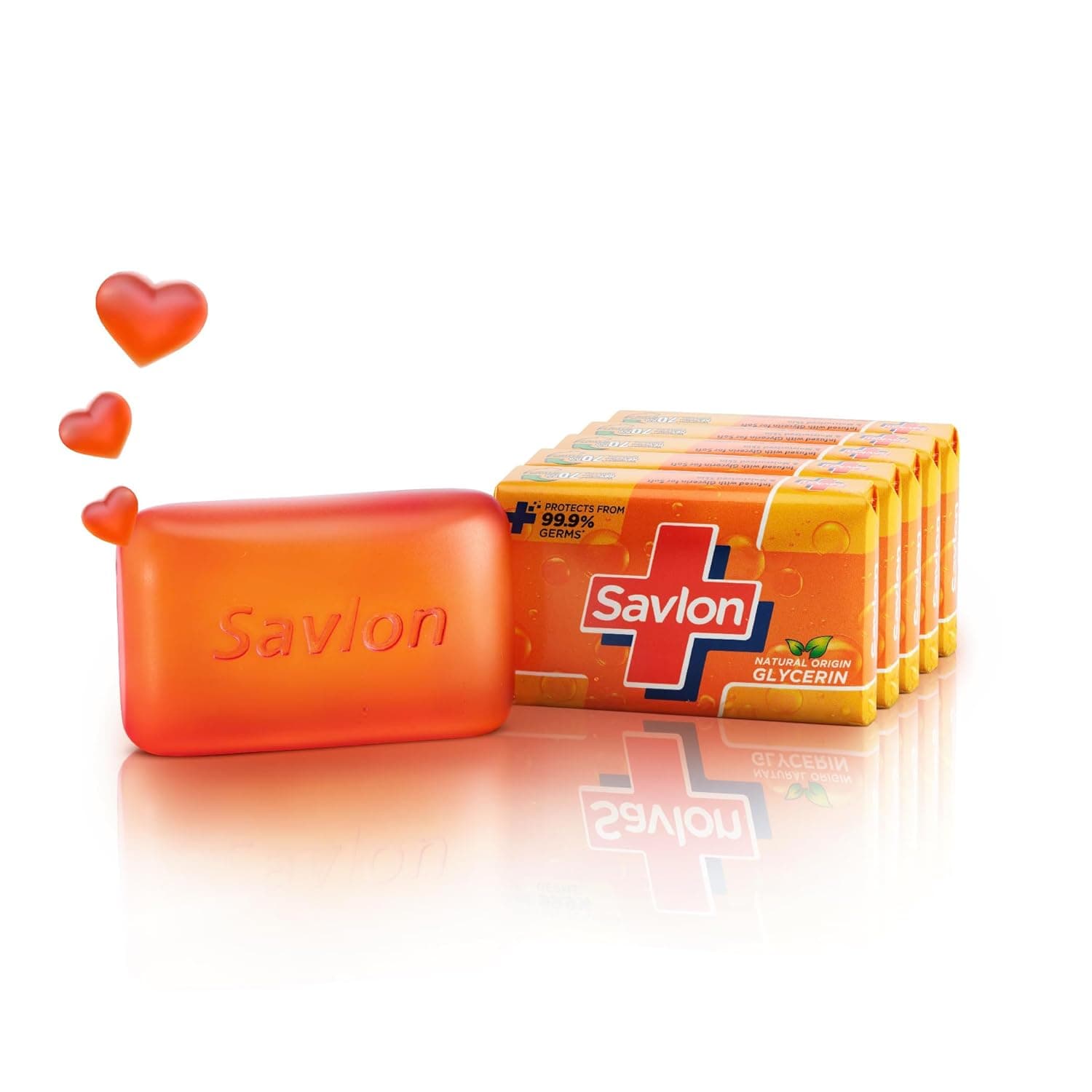 Savlon Moisturizing Glycerin Bathing Soap Bar 600g (120g Pack of 5) | 99.9% Germ Protection | Natural-Origin Glycerin | Value Family Pack | Soft Moisturized Skin | Women & Men at ₹158 (40% Off) – Amazon