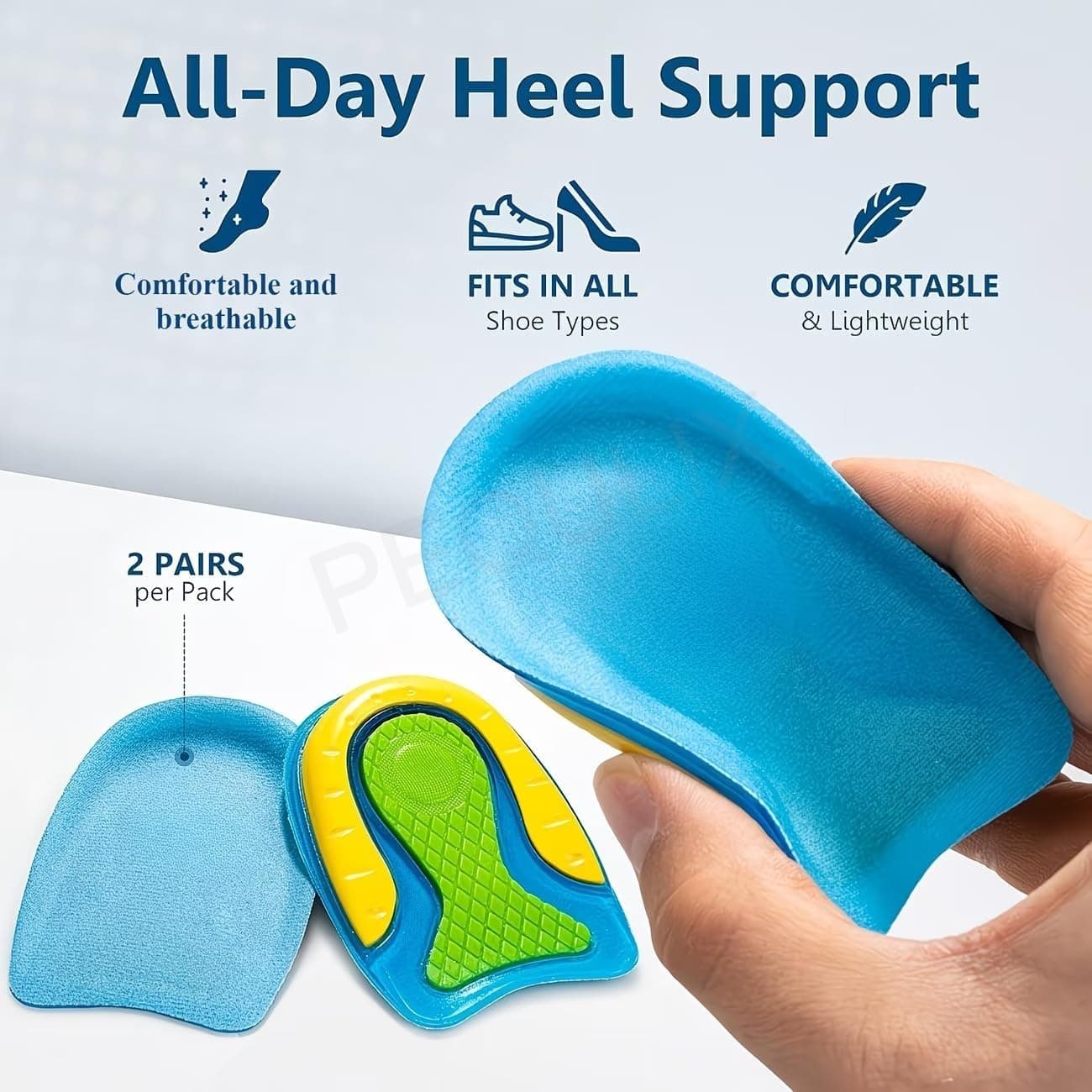 Gel Heel Cups Silicone Heel Pad for Heel & Ankle Pain, Shoe Support Pad for Men and Women