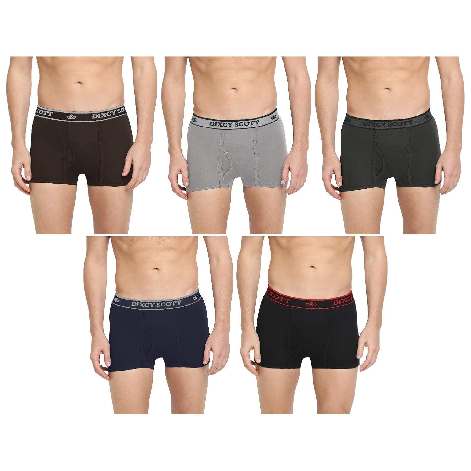 Dixcy Scott Men Cotton Trunks, Pack of 5