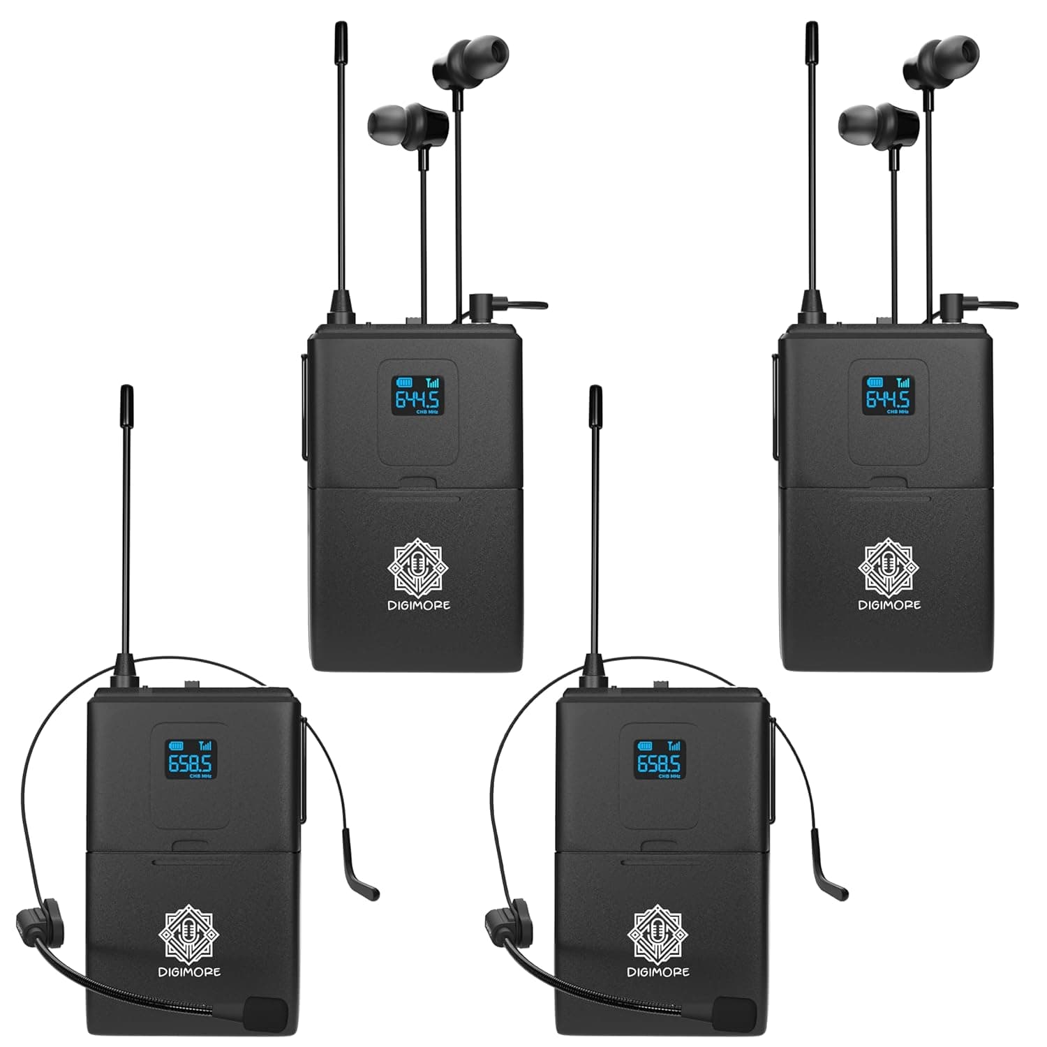 DIGIMORE D-1510 Wireless Microphone System (2 Tx + 2 Rx) at ₹5313 (73% Off) – Amazon