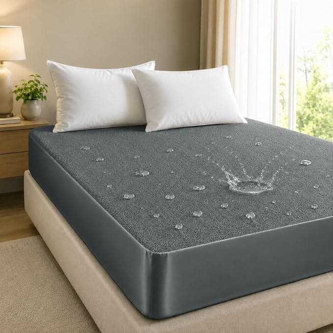 BSB HOME Waterproof Terry Mattress Protector King (72x78, Deep Pocket) at ₹499 (75% Off) – Amazon