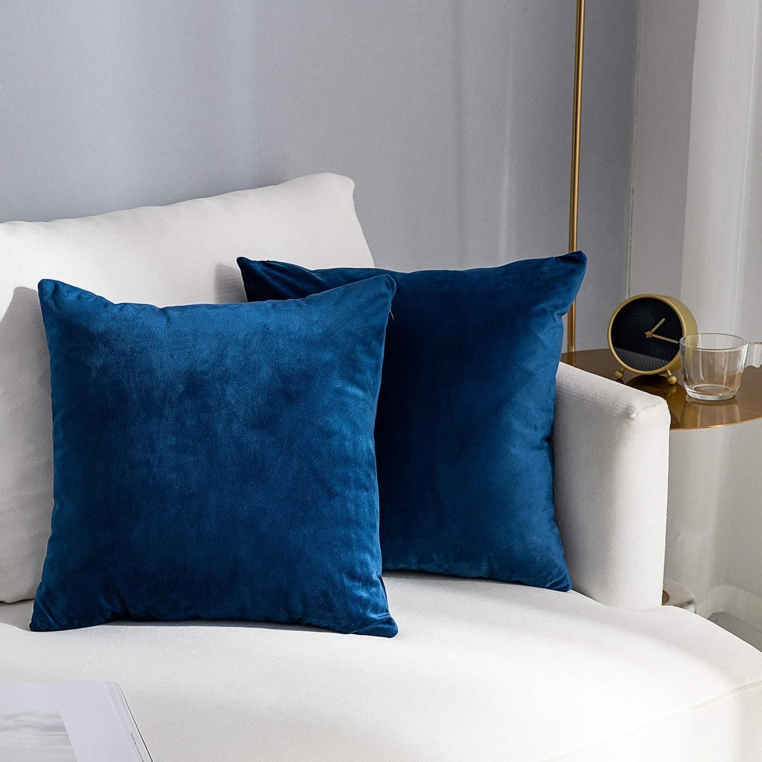 AAZEEM Decorative 16x16 Inch Throw Pillow Covers Set of 2 β Super Soft Velvet Cushion Covers