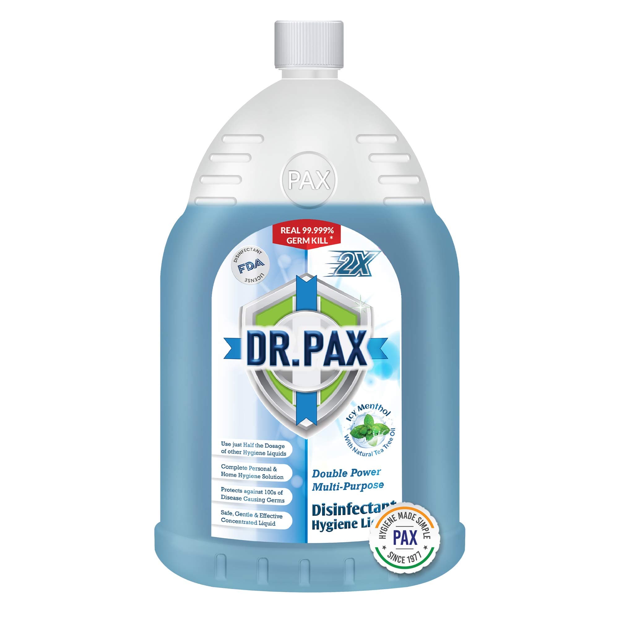 Dr Pax Double Power Disinfectant Liquid 1L at Rs.339 (69% Off) - Amazon