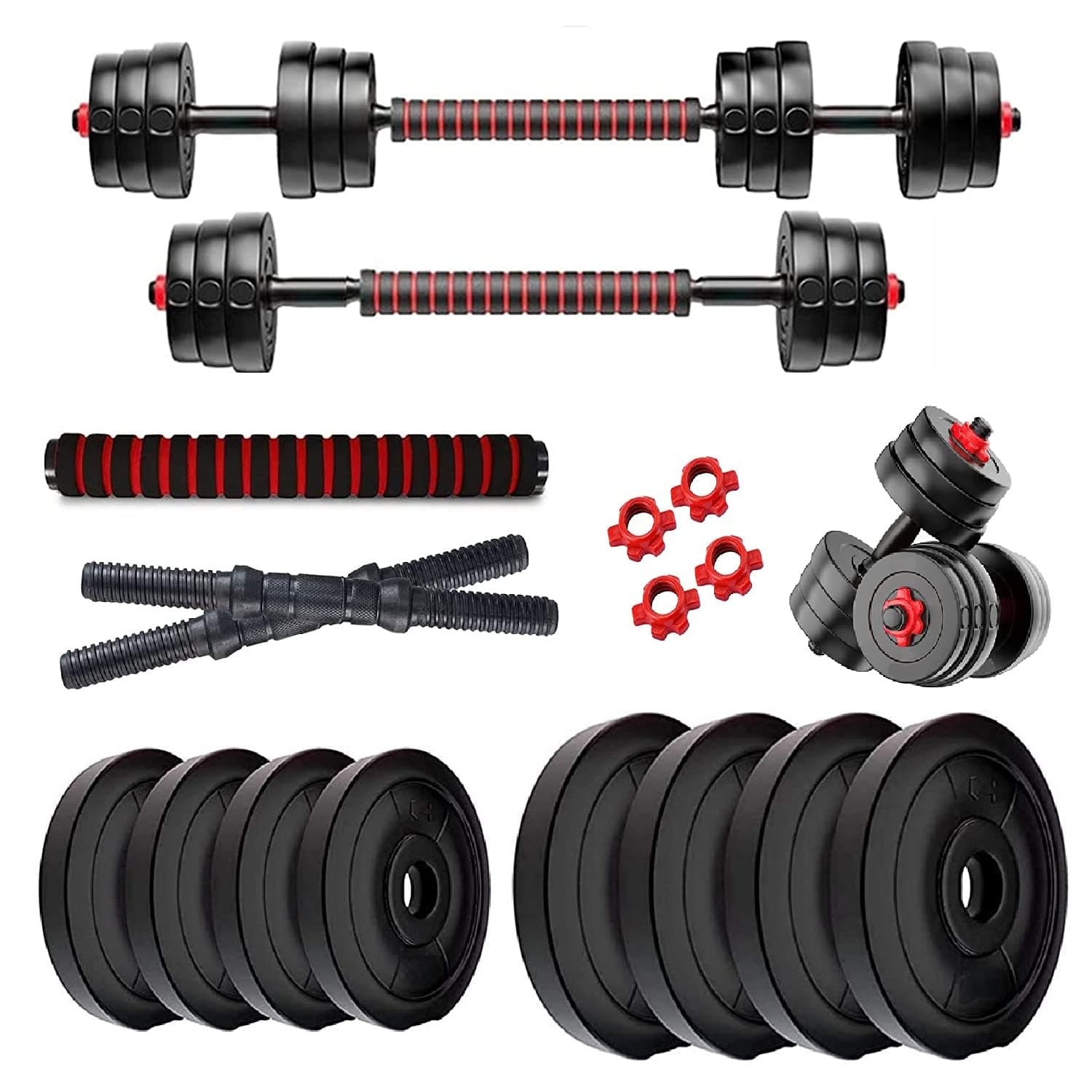 Bodyfit 3-in-1 Convertible Dumbbells & Fitness Kit
