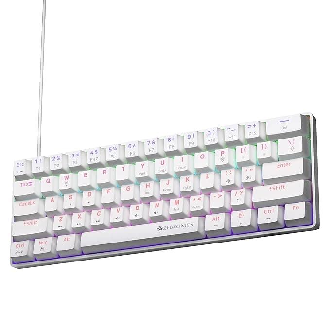 Zebronics Mechanical Keyboard (Silent Linear Red Switch) at ₹1,249 (34% Off) – Amazon