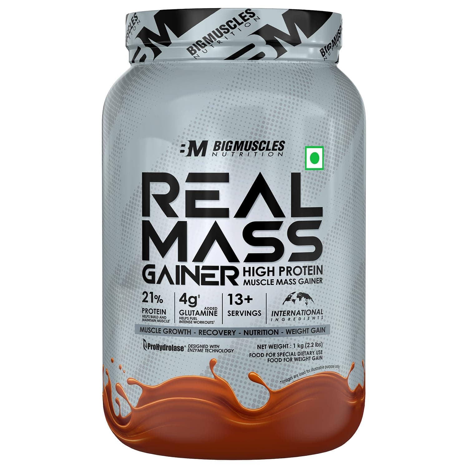Bigmuscles Nutrition Real Mass Gainer 1kg at ₹640