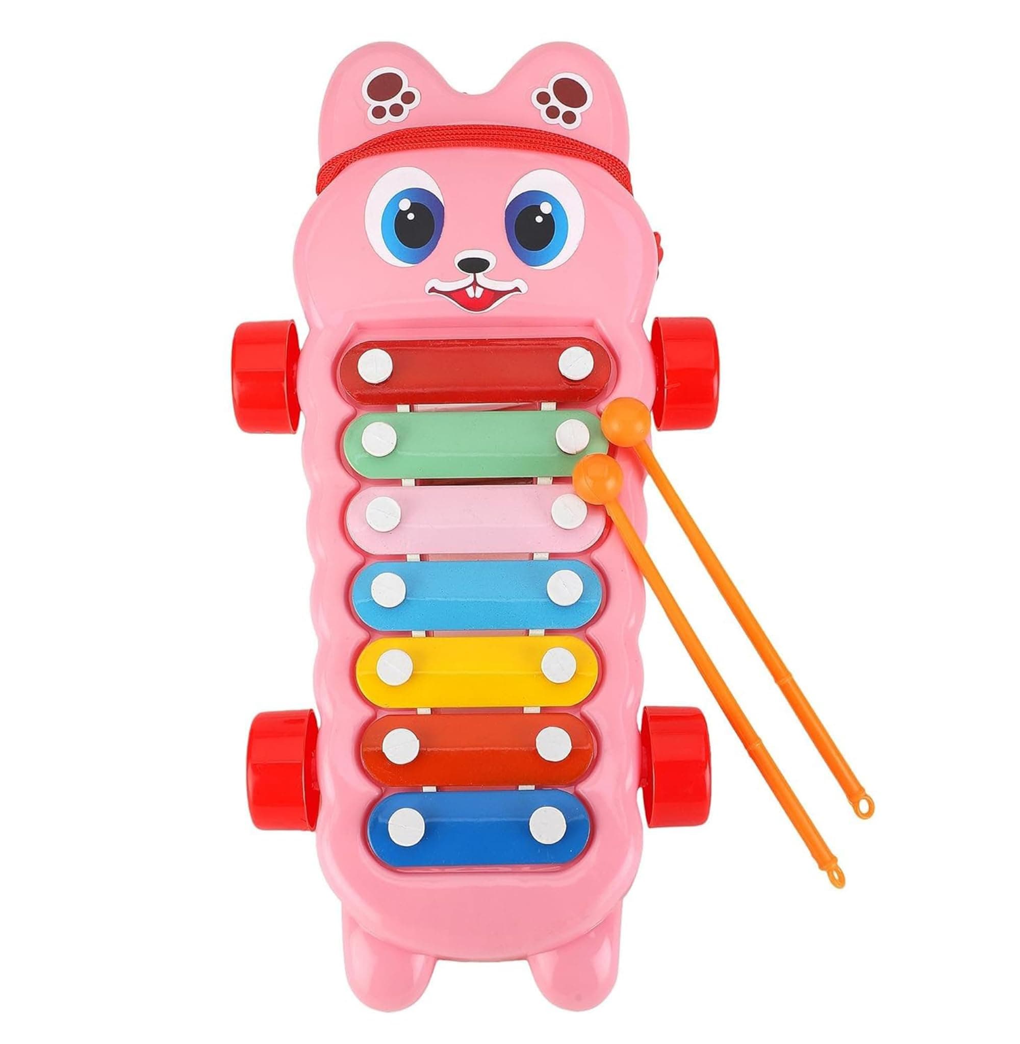 Mommers 2-in-1 Xylophone + Piano Musical Toy for Toddlers (Pink, 1-3 Yrs)
