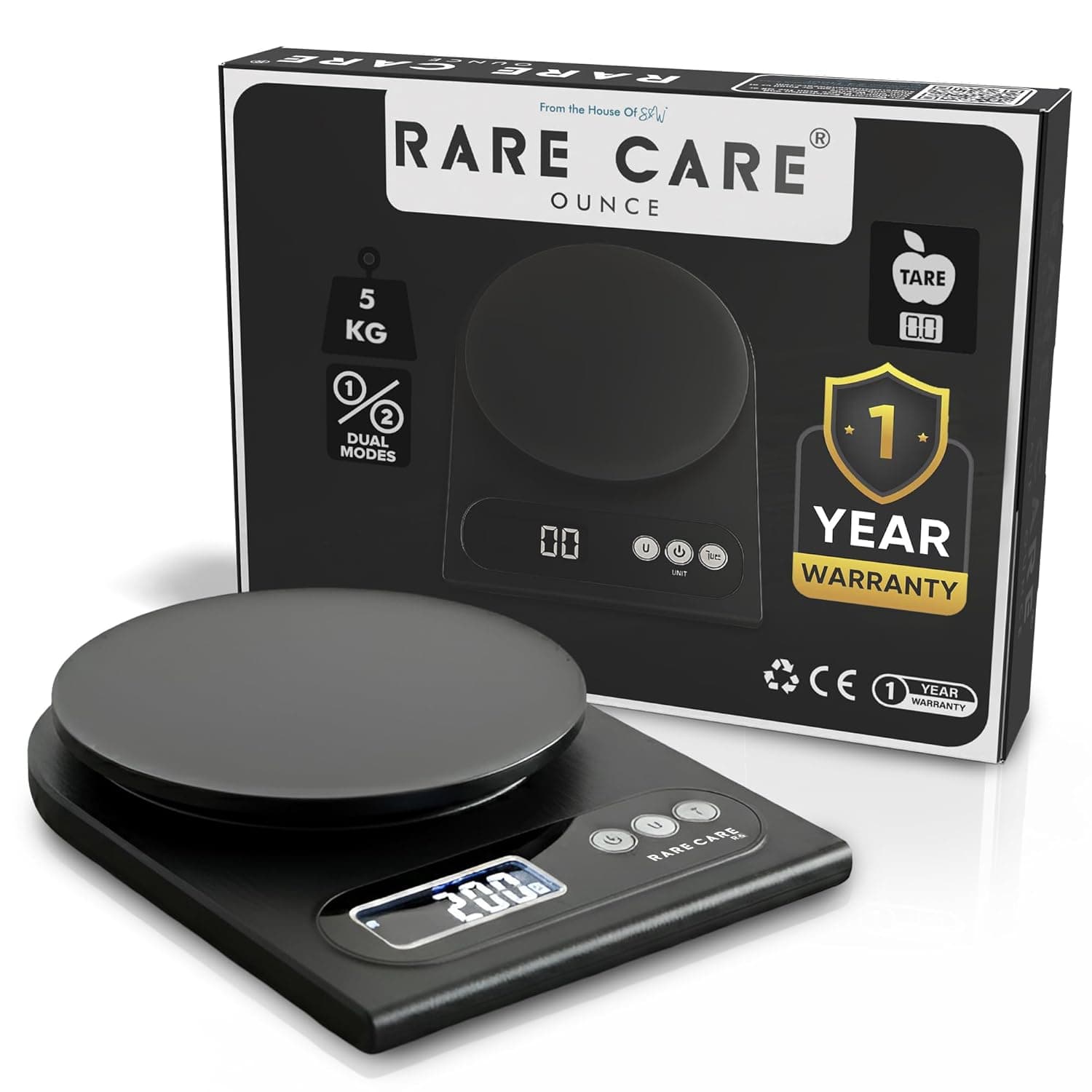 RARECARE Electronic Kitchen Weighing Scale for Home — Digital Food Weight Machine