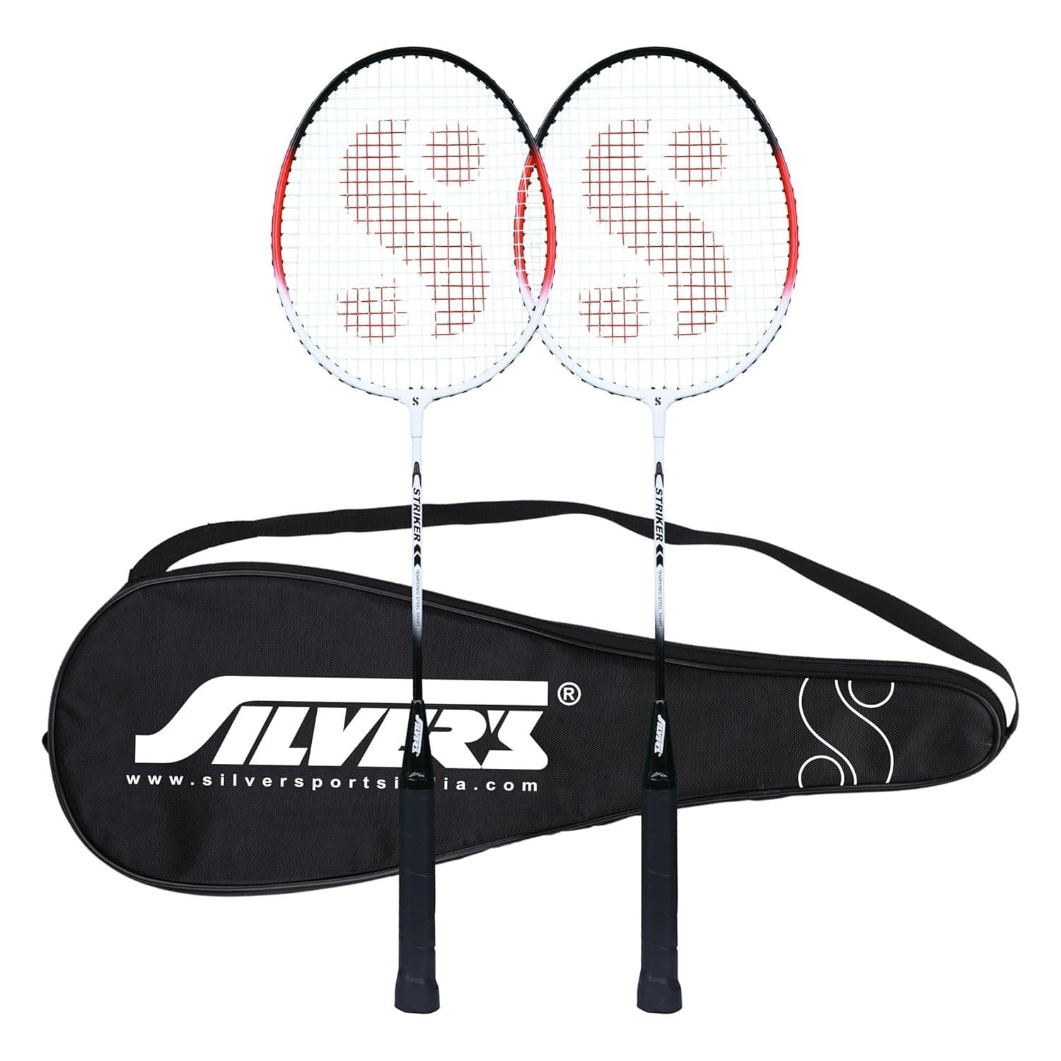 Silver's Aluminium Stricker Badminton Kit (2 Racquets with Full Cover)(Red/White) at ₹259 (71% Off) – Amazon