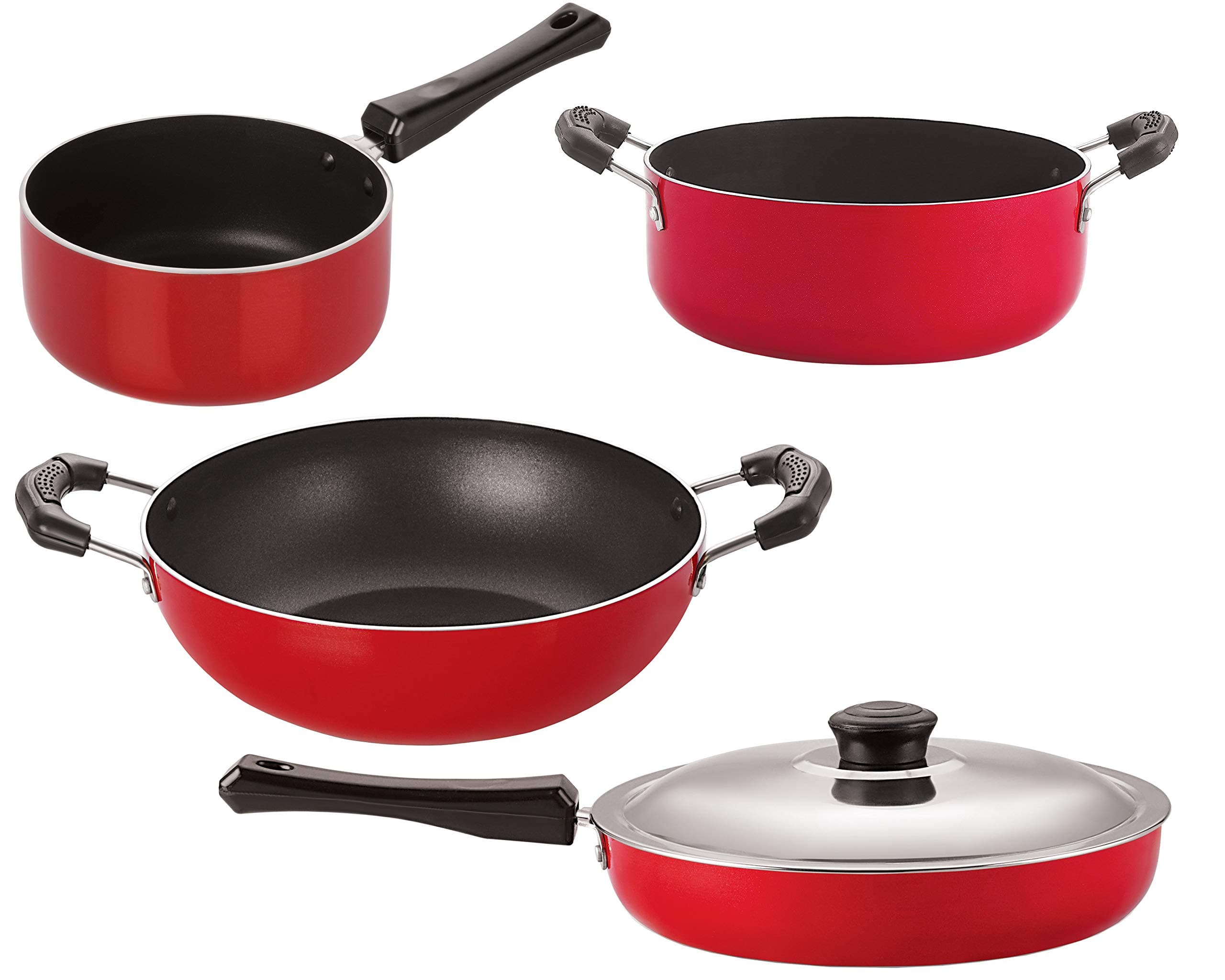 Nirlon Non-Stick PFOA Free Healthy 4 Piece Kitchen Essential with Extreme Durability