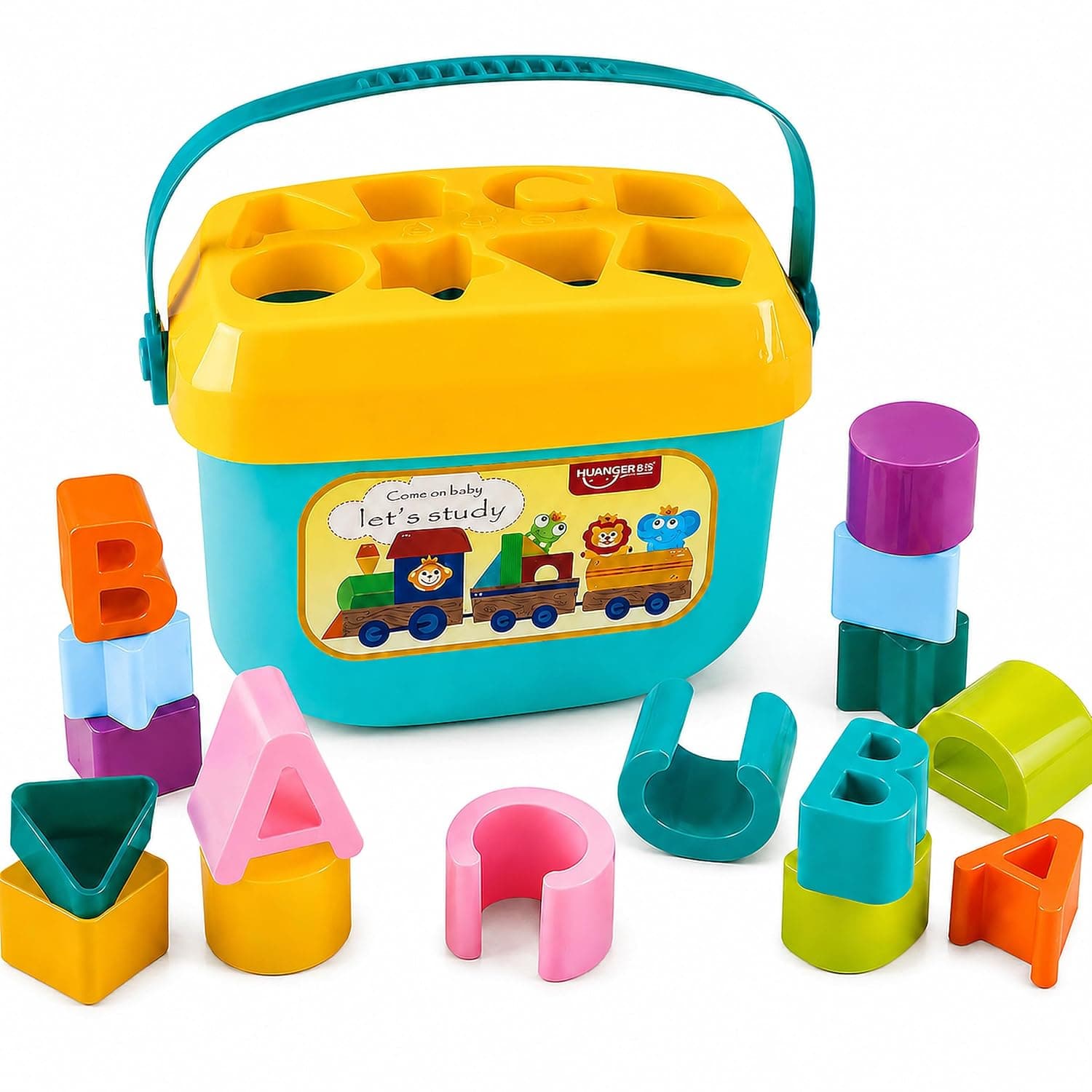 Toyshine Baby’s First Educational Shape Sorting Blocks Toy | 16 Pcs ABCD Learning Blocks & Shape Sorter | Early Development Activity Toy for 6 Months to 2 Years Old Boys & Girls at ₹240 (60% Off) – Amazon