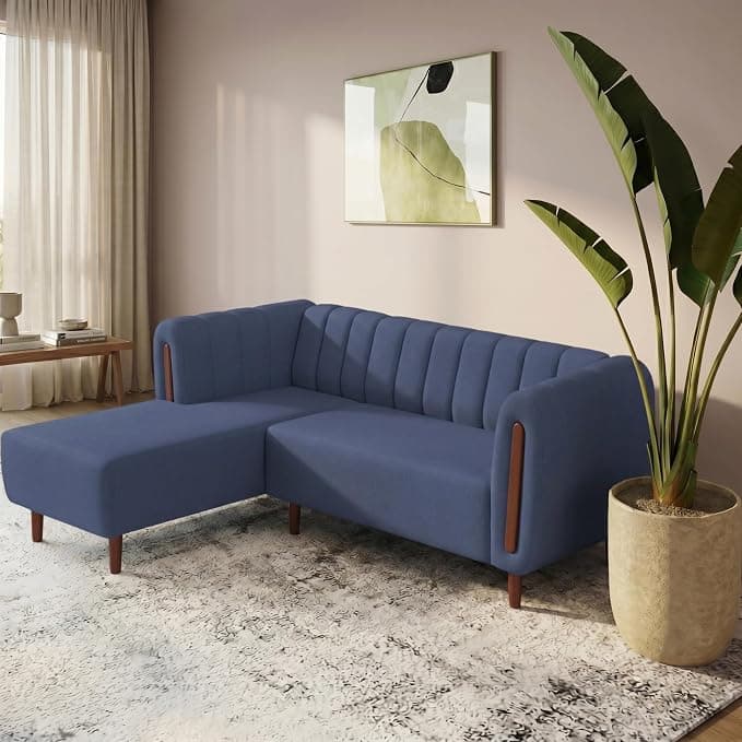 Interio by Godrej Paramount L-Shape 3-Seater Sofa at ₹31,990 (69% Off) – Amazon