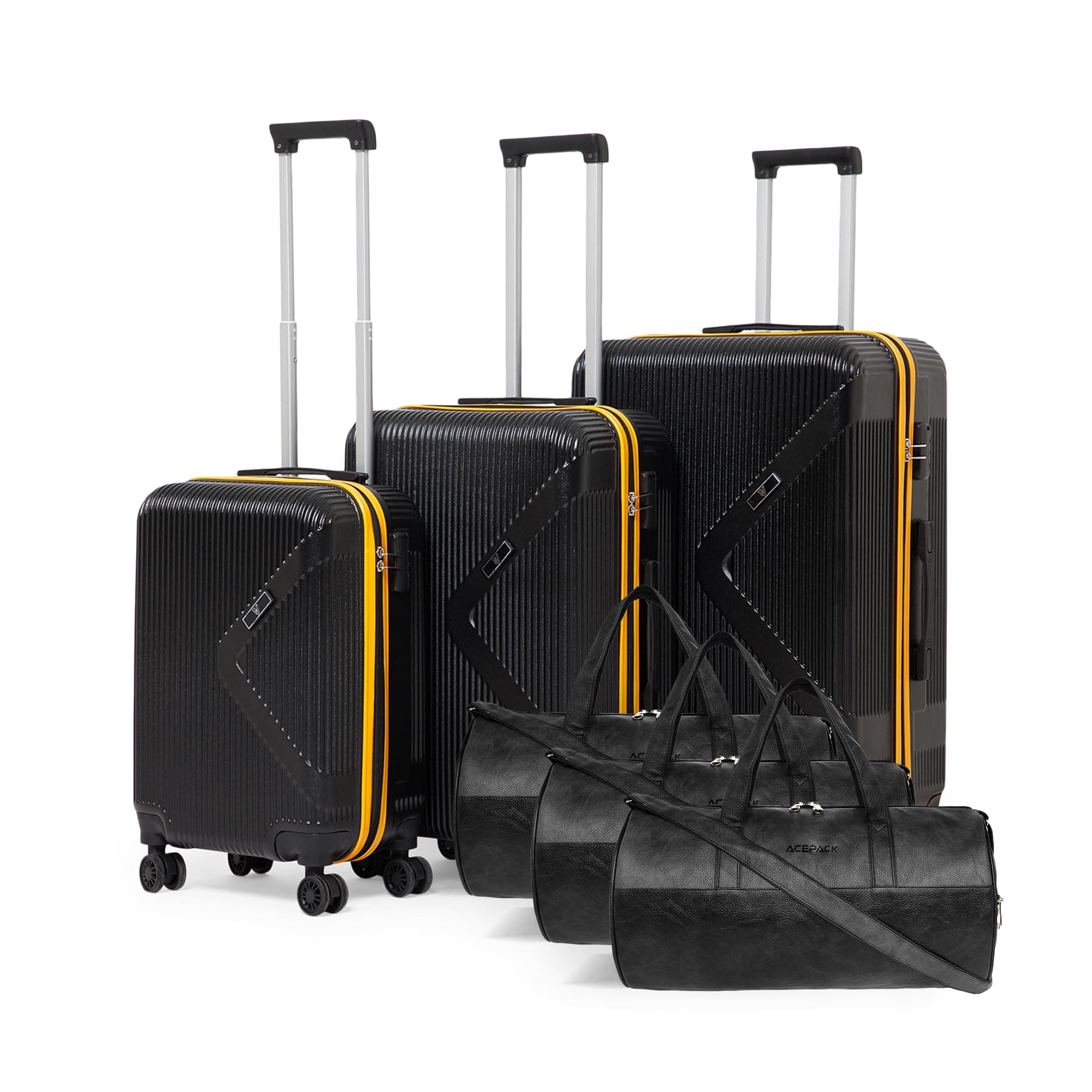 VLITE Brampton 6-Piece Luggage Set, 3 Duffle Bags and 3 Trolley Suitcases at ₹5164 – Amazon