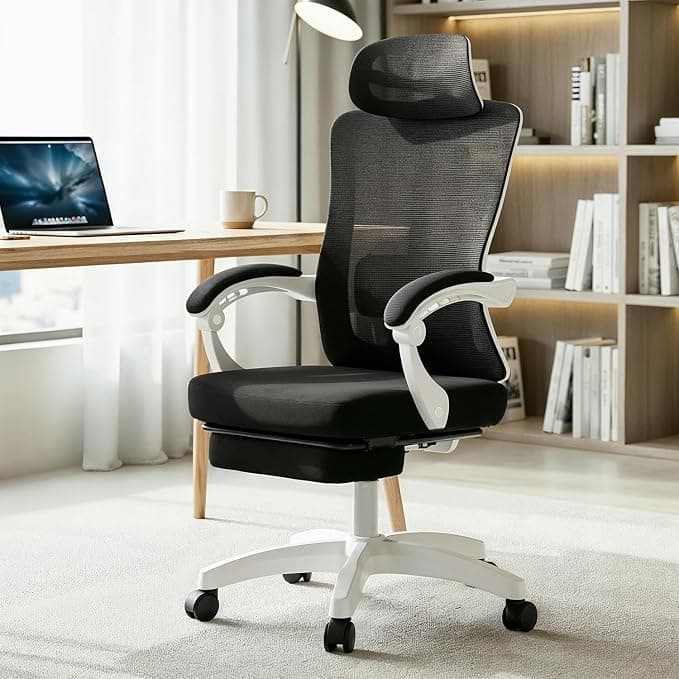 DROGO Flexo Ergonomic Office Chair (Mesh, Footrest, Recline) at ₹10,789 (46% Off) – Amazon