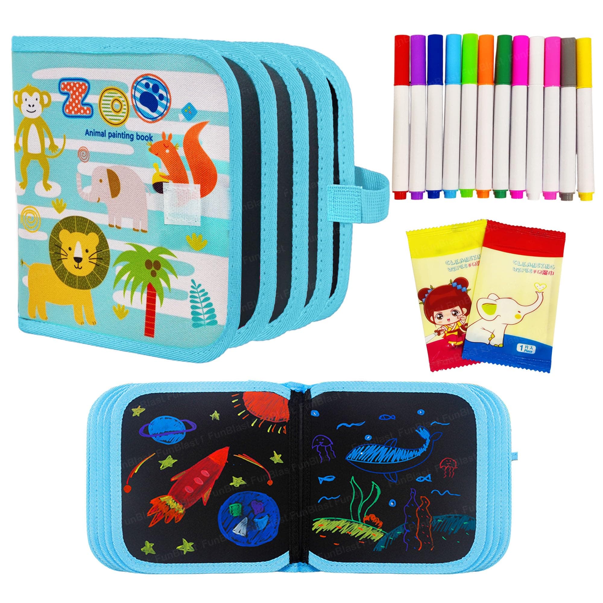 FunBlast Erasable Doodle Slate Painting Kit for Kids