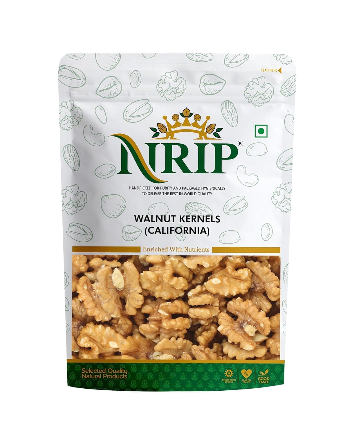 NRIP Premium Walnut Kernels California 200g (Pack of at ₹271 (79% Off) – Amazon