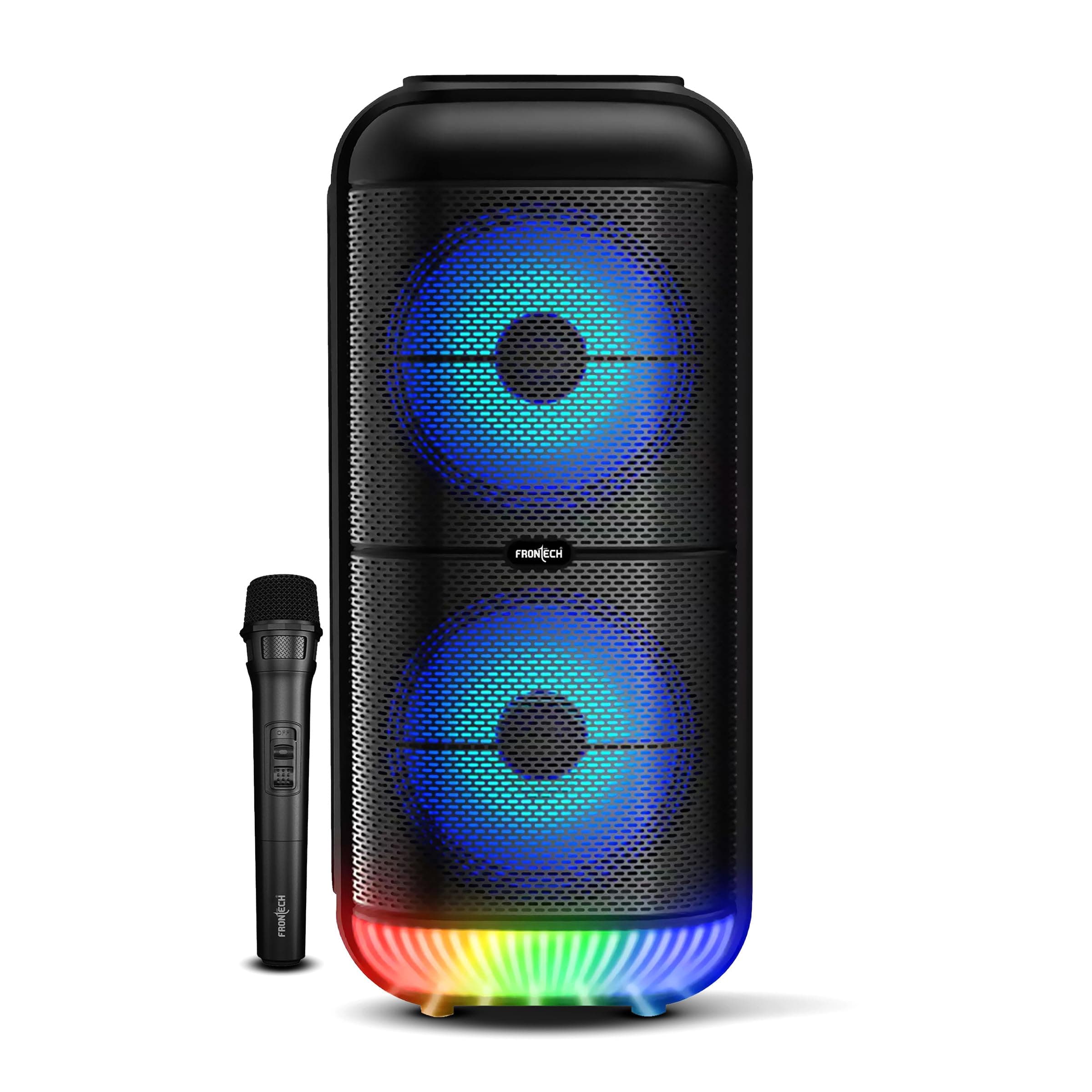 FRONTECH Solo 22W Wireless Trolley Speaker with Mic at ₹3180 (65% Off) – Amazon