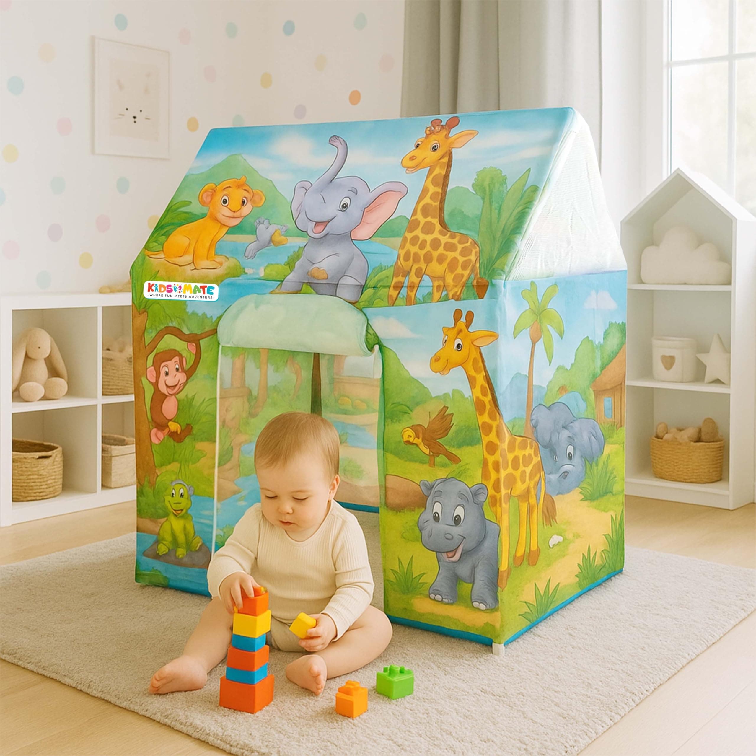 Kidsmate Jungle-Themed Kids Play Tent