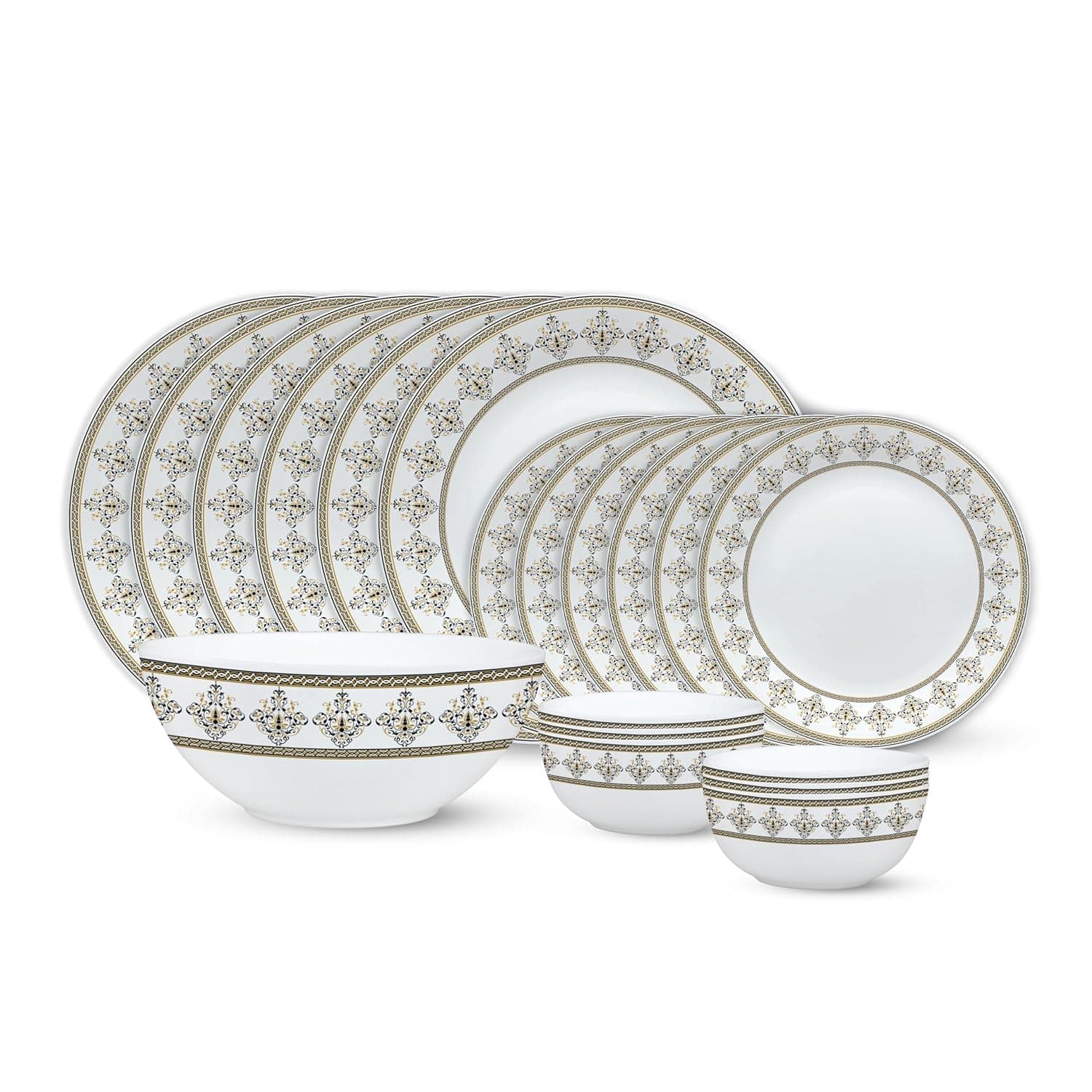 Larah by Borosil Syrah Kohinoor Opalware Dinner Set at ₹1345 (63% Off) – Amazon
