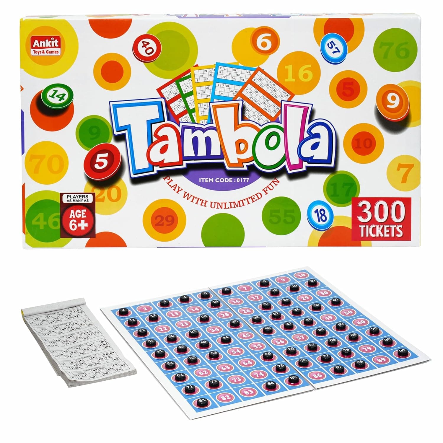 Ankit Toys & Games Tambola Game Classic Family Fun Board Game Interactive Social Entertainment Durable Set for Kids and Adults Ages 6+ Perfect for Gatherings (Board Size 38 * 38 Cm) at ₹165 (59% Off) – Amazon