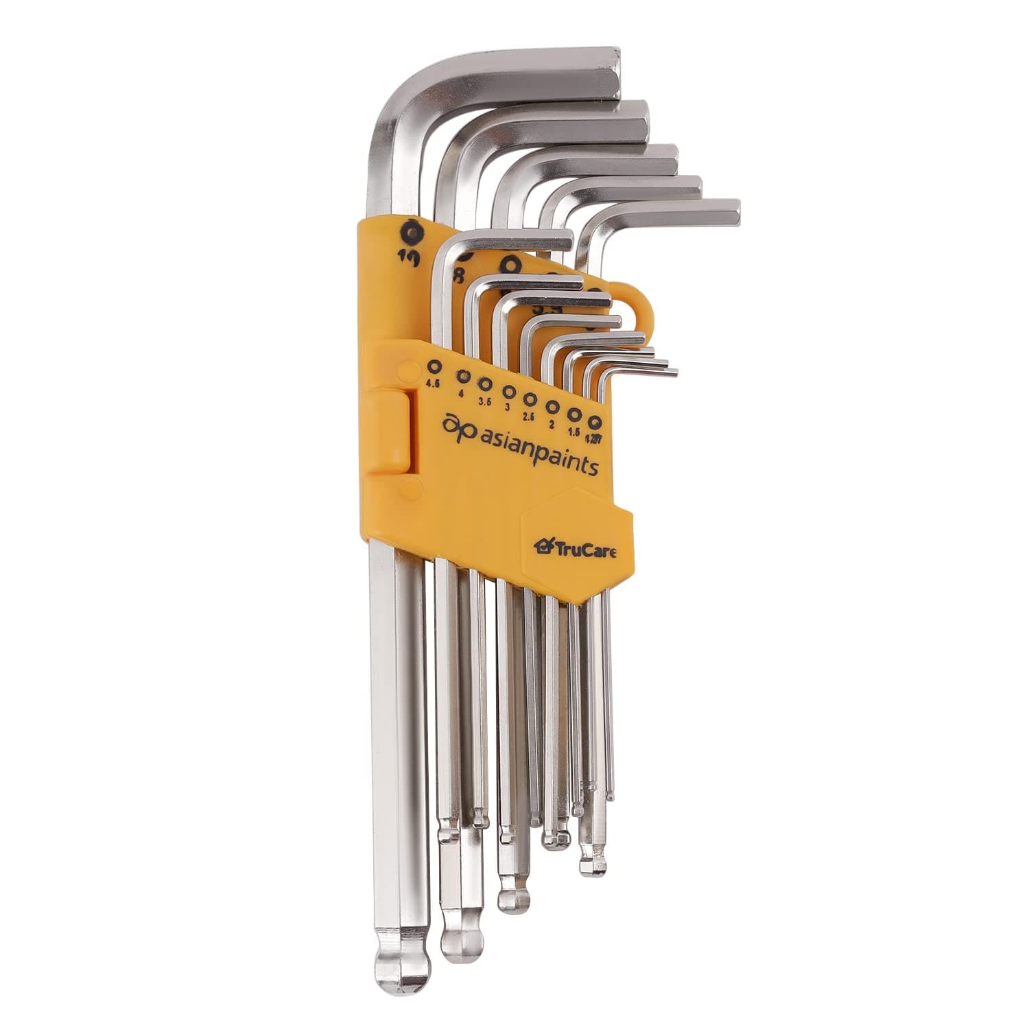 Asian Paints TruCare 26-in-1 Pcs Hex/Allen Key Set | Carbon Steel with Rust & Corrosion Resistant | Chrome Plating & Satin Finish | Multipurpose Tool Kit with 25° Ball-End Angle at ₹299 – Amazon